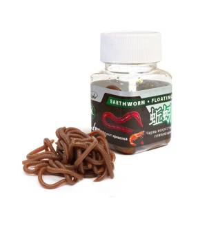 ПРИМАНКА ЧЕРВЬ темно-коричневый TAKEDO Hunter 9см. 20шт. Аромат: Креветка