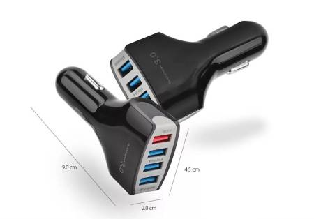 Автомобильное зарядное устройство 4 USB 7А QC 3.0 LZ-KC08