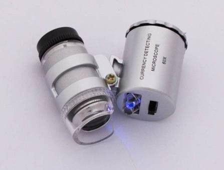 Мини микроскоп  60 х  с  подсветкой NO-9882