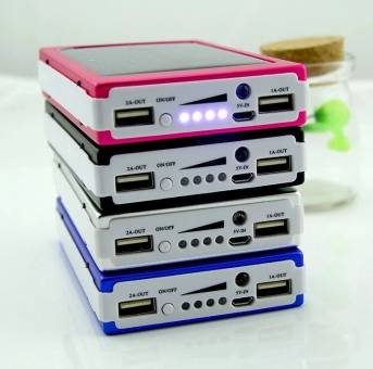 Внешний аккумулятор Power Bank с солнечной батареей 2000 mAh
