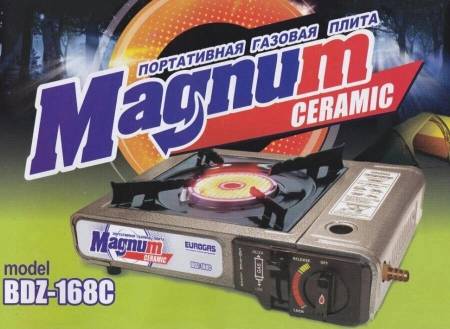 ПЛИТА газовая портативная в кейсе со штуцером ИНФРАКРАСНАЯ MAGNUM BDZ-168C