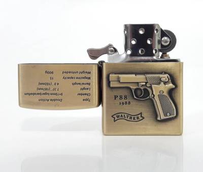 Зажигалка бензиновая тип zippo JianTai "Walther P88 1988"