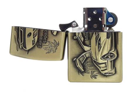 Зажигалка бензиновая тип zippo KingLing "Mercedes Benz"