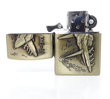 Зажигалка бензиновая тип zippo JianTai "MIG-35"