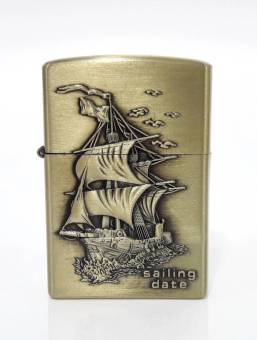 Зажигалка бензиновая тип zippo KingLing "Судно 001"
