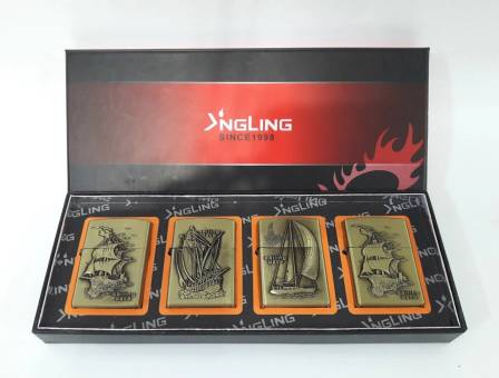Зажигалка бензиновая тип zippo KingLing "Судно 001"