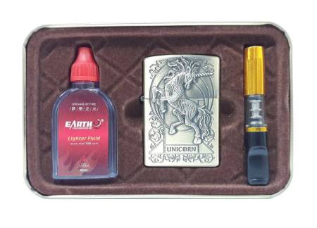 Зажигалка бензиновая тип zippo EARTCH "UNICORN"