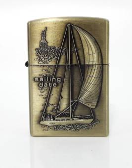 Зажигалка бензиновая тип zippo KingLing "Судно 003"