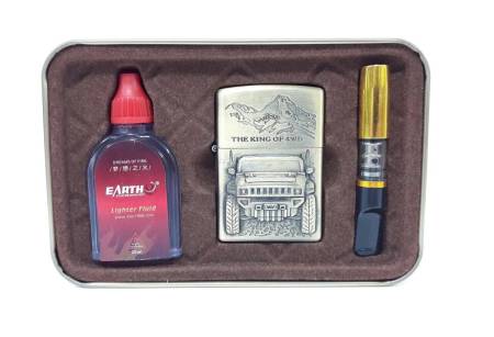 Зажигалка бензиновая тип zippo EARTCH "THE KING OF 4WD"