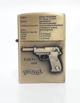 Зажигалка бензиновая тип zippo JianTai "Walther P38/P1 1956"