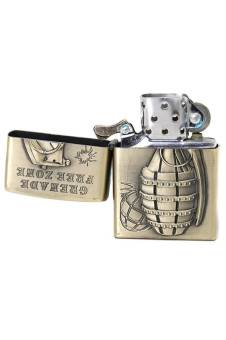 Зажигалка бензиновая тип zippo JianTai "Grenade Free Zone"