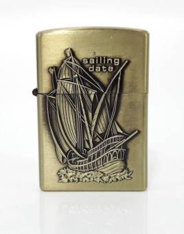 Зажигалка бензиновая тип zippo KingLing "Судно 002"