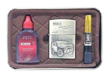 Зажигалка бензиновая тип zippo EARTCH "WORLD KING OF THE MOUNTAIN"
