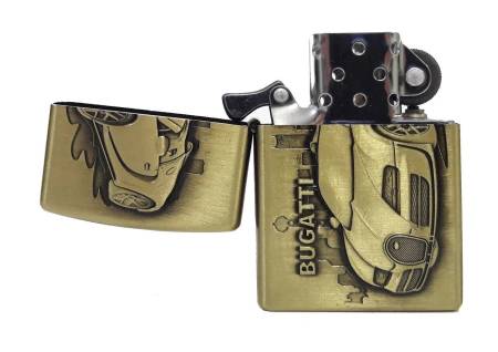 Зажигалка бензиновая тип zippo KingLing "BUGATTI"