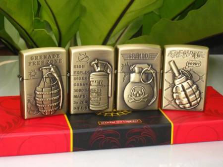 Зажигалка бензиновая тип zippo JianTai " Grenade Jolly"