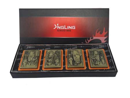 Зажигалка бензиновая тип zippo KingLing "GOLD M. HOLIK Praha-Vr?ovice"