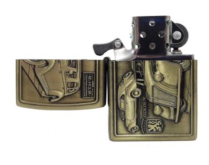 Зажигалка бензиновая тип zippo KingLing "GOLD M. HOLIK Praha-Vr?ovice"