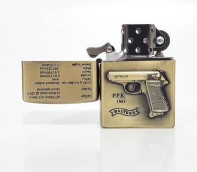 Зажигалка бензиновая тип zippo JianTai "Walther PPK 1931"