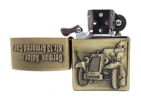 Зажигалка бензиновая тип zippo JianTai "German Adler Kfz.13 Armored Car"