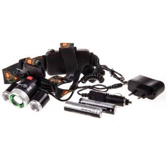 Фонарь налобный ПОИСК P-T19-T6L GREEN