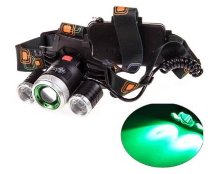 Фонарь налобный ПОИСК P-T19-T6L GREEN