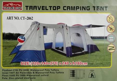 Четырехместная туристическая палатка TREVELTOP CT-2062