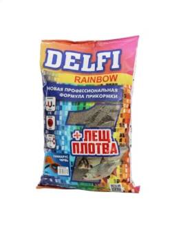 ПРИКОРМКА "Delfi rainbow" (лещ + плотва; червь, гаммарус, черн., 800 г)