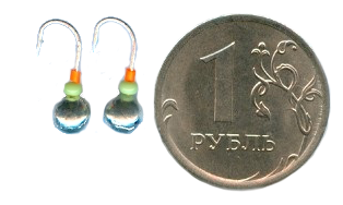 МОРМЫШКА 2 шт. посеребренная шар (d 4мм, 0,5гр)