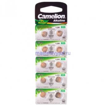 АЛКАЛИНОВАЯ БАТАРЕЙКА Camelion AG6
