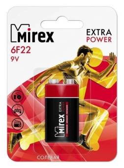 БАТАРЕЙКА Mirex Extra power 9V 6F22 ( крона )