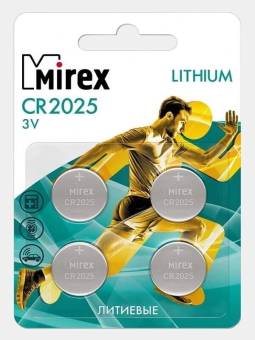 БАТАРЕЙКА Mirex CR2025 литиевая 3V