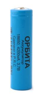 Аккумулятор Li-ion Орбита 18650 1800мА, 3.7В ( 1100mA )