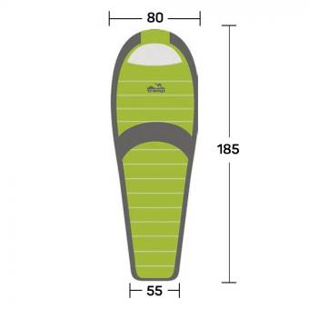 Спальник кокон -20 Hiker Compact/Левый "Tramp" TRS-051C