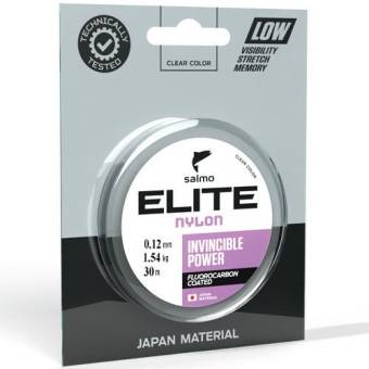 ЛЕСКА "ELITE" нейлоновая 30m 0.12mm 1.54kg "Salmo"