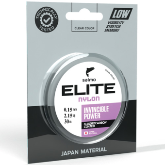ЛЕСКА "ELITE" нейлоновая 30m 0.15mm 2.15kg "Salmo"