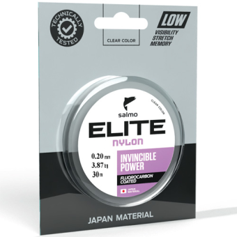 ЛЕСКА "ELITE" нейлоновая 30m 0.20mm 3.87kg "Salmo"