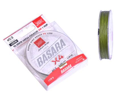 ЛЕСКА BASARA GREEN плетёная 125m, 0.132mm, 6.90kg. "Lucky John"