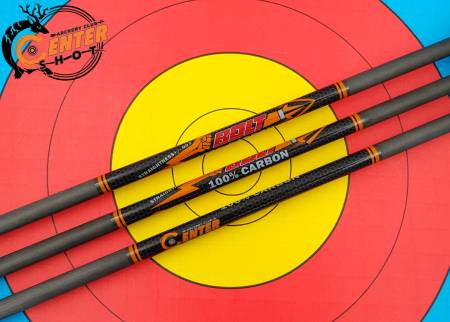 СТРЕЛА карбоновая Bolt 16"(41 см) оперение Q2i Fusion X-2 3", латунный инсерт