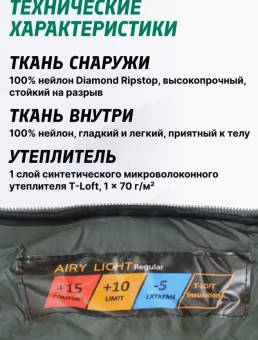 УЛЬТРАЛЁГКИЙ спальник одеяло Airy Light "Tramp"