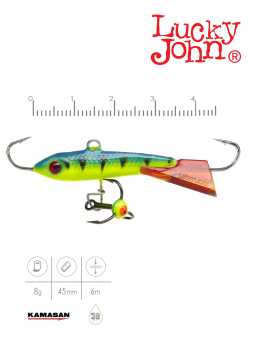 БАЛАНСИР CLASSIC 4.5 С ТР. 8г. 45мм, цв.36RT "Lucky John" 81451-36RT