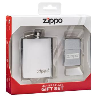 НАБОР подарочный: ZIPPO фляжка 89 мл и зажигалка в коробке