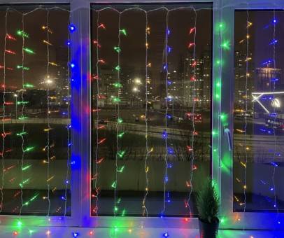 ГИРЛЯНДА LED Дождь/Занавес мультиколор (ширина 3 м, высота 2 м)