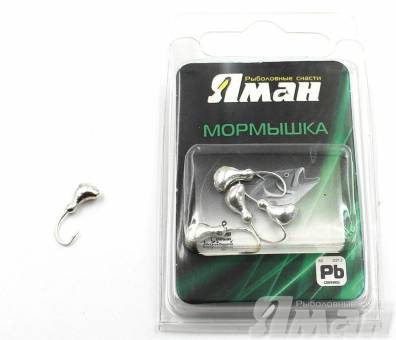 Мормышка 0,5г ст. муравей с отв., цвет 0,5г Silver Plated "Яман"