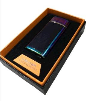 ЗАЖИГАЛКА импульсная с двойной дугой (USВ) в подарочной коробочке "Lighter" 9708