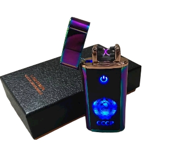 ЗАЖИГАЛКА импульсная с двойной дугой (USВ) в подарочной коробочке "Lighter" 9708