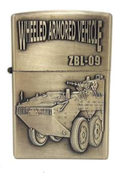 Зажигалка бензиновая тип zippo JianTai "Wheeled armored vehicle ZBL-09"