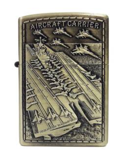 Зажигалка бензиновая тип zippo KingLing "Авианосец"