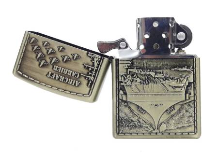 Зажигалка бензиновая тип zippo KingLing "Авианосец USS George H.W. Bush"