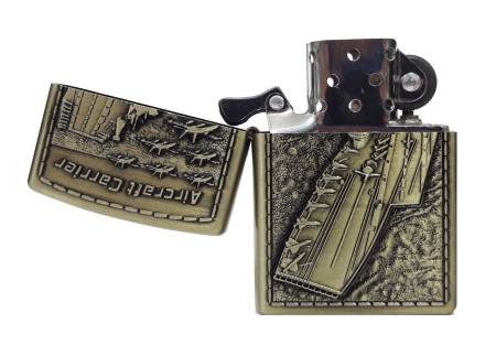 Зажигалка бензиновая тип zippo KingLing "Авианосец AIRCRAFT CARRIER"