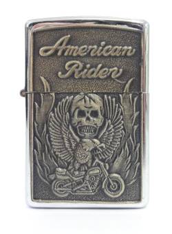 Зажигалка бензиновая тип zippo JianTai "AMERICAN RIDER 001"